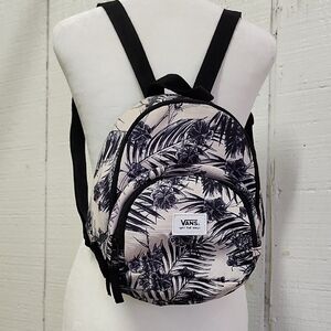 VANS Ranged Monochrome Palm Print Mini Backpack Bag Street Style